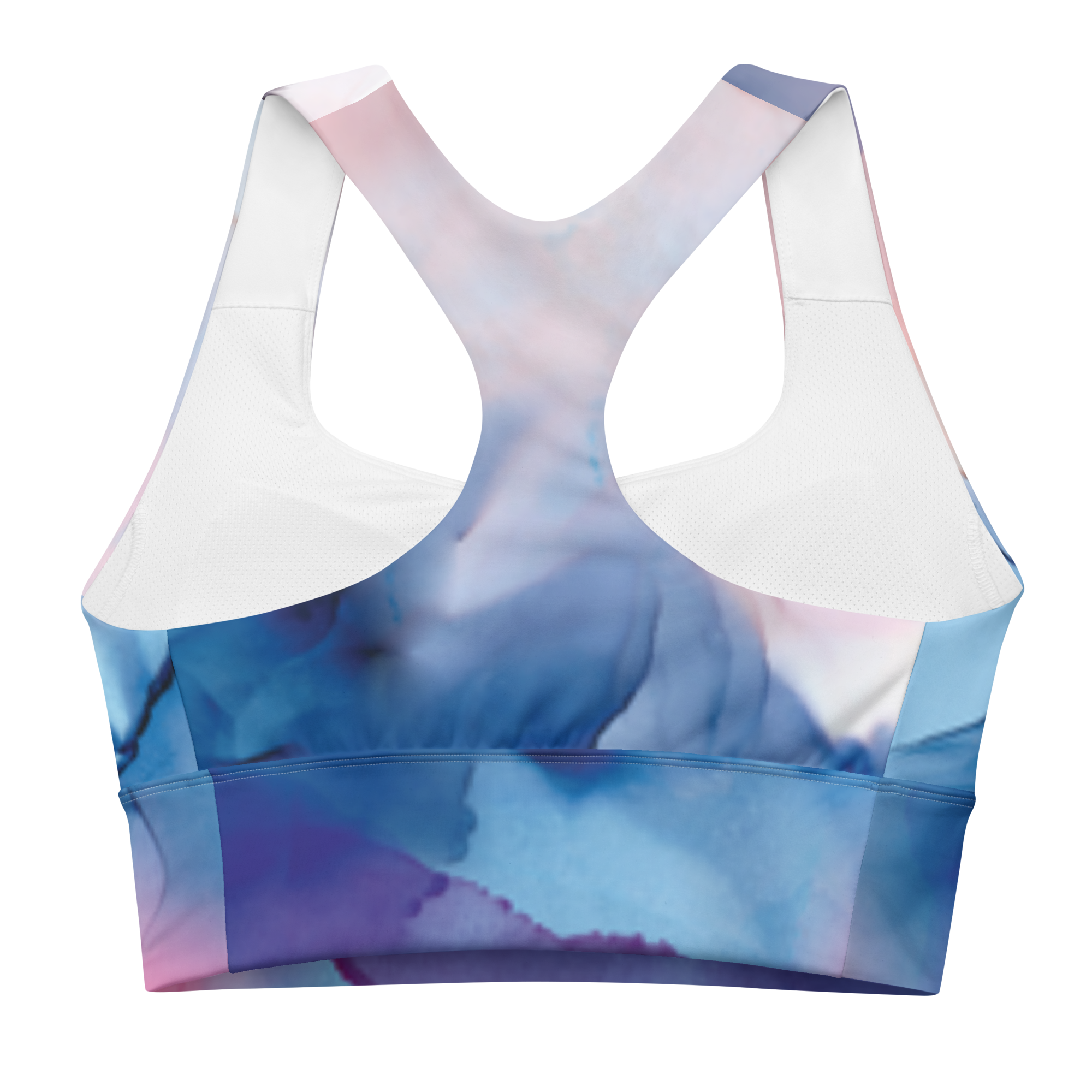 Marble Print Longline sports bra