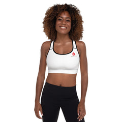 White Padded Sports Bra